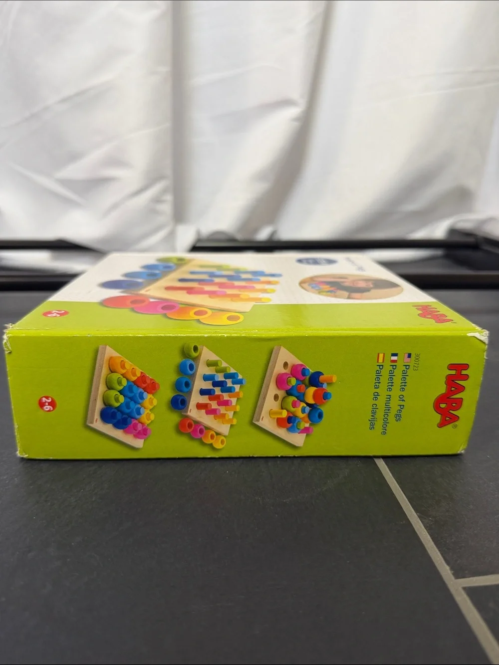 HABA Rainbow Whirls Wooden Sorting & Stacking Rings Shape Sorter